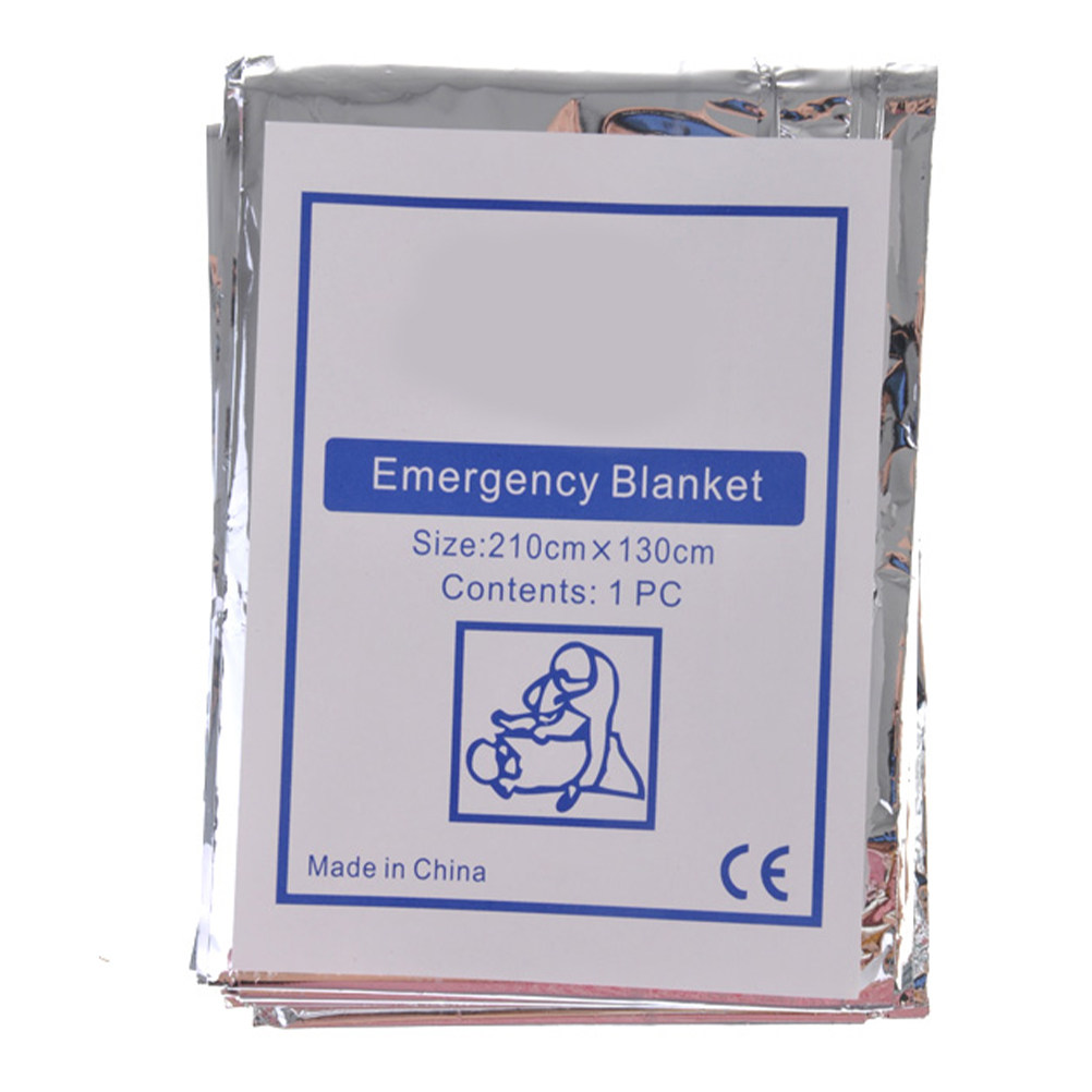 Survival Blanket Reflective - ผ้าห่มสะท้อนแสงฉุกเฉินสำหรับใช้กลางแจ้ง ให้ความอบอุ่น กันน้ำ กันลม กันฝน ป้องกันความหนาวเย็น