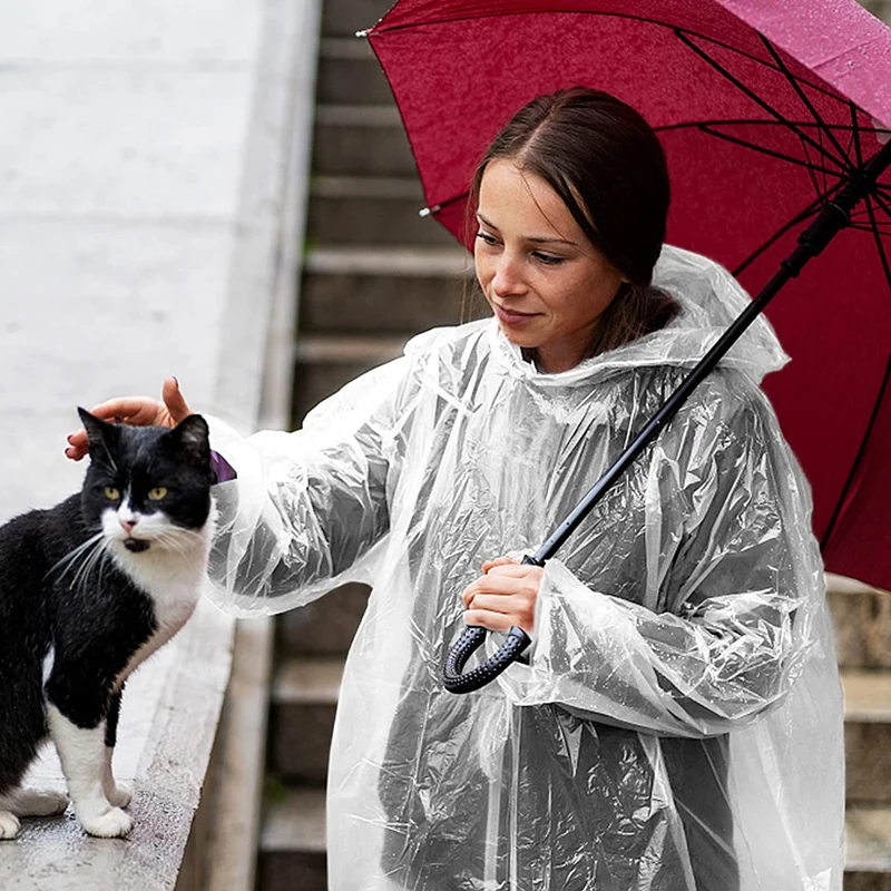 เสื้อกันฝนแบบใช้แล้วทิ้ง 6 ชิ้ - Emergency Poncho Rain บทวิจารณ์และราคา
