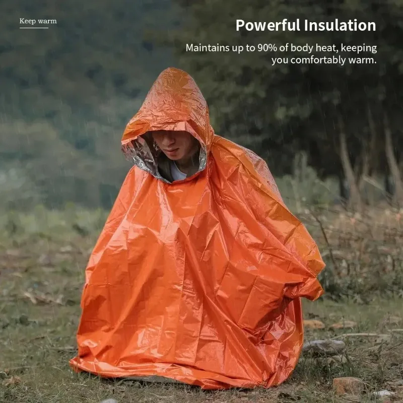 เสื้อกันฝนฉุกเฉินสำหรับเอาชีวิ - Survival Blanket Reflective บทวิจารณ์และราคา