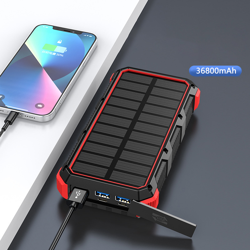 Solar Power Bank 36800MAh พร้อ - Solar Emergency Charger บทวิจารณ์และราคา