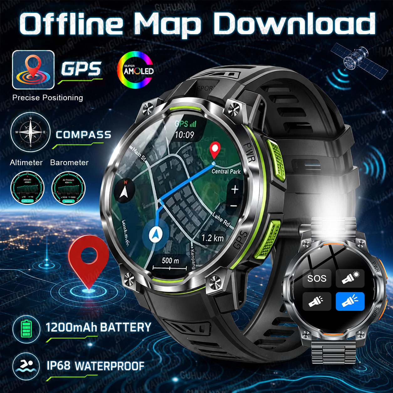 สมาร์ทวอทช์ GPS ทหารรุ่นใหม่ปี - Compass Lensatic บทวิจารณ์และราคา